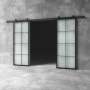 Glass Barn Door D17 Custom Size - 2100 X 1700 X 25MM / Reeded Glass