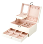 Beauticka Pu Leather Jewellery Box Organizer With Drawer - White