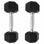 10 Kgs Dumbbells Set Of 2 Exercise & Fitness Dumbbell For Home Gym Women And Men Free Weights Hand Hex Dumb Bells