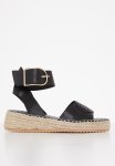 Madison Caitlin Espadrille Flatform Sandal - Black