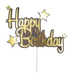 Happy Birthday Star Cardstock Cake Topper