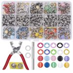 Craft Metal Kit Press Studs Ring Buttons Hollow 100 Sets Of 5-CLAWS Buckles