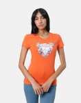 Guess Floral Tri T-Shirt Orange - L Orange