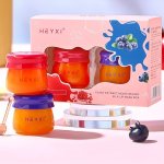 2PCS Blueberry And Pomegranate Lip Mask Set Box Honey Pot Shape Day And Night Lip Care Lip Balm Makeup Lip Base Moisturizing Lip