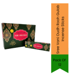 Oudh & Rose Incense Sticks Oudh Rooh Gulab Pack Of 12 Rich Oudh Sweet Rose & Deep Floral Fragrance |