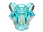 Parts Rock 1 X 1 Crystal 4 Point Brick Round 1 X 1 With 4 Upward Fins Points 11127 - Trans Light Blue