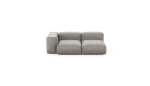 Two Module Chaise Sofa - Velvet - Light Grey - 199CM X 115CM