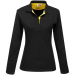 SOLO Ladies Long Sleeve Golf Shirt Yellow
