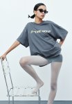 Oversized Motif-detail T-Shirt - Dark Grey Future Self
