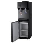 Water Cooler Dispenser – Hot And Cold – Freestanding With Storage Compartment – Black