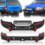 Eyouhz Front & Rear Bumper Compatible With 1999-2004 Jeep 2ND Gen Grand Cherokee Wj Off-road Bumper Equipped With Winch Plate LE