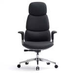 Luxury High-back Leather Executive Office Chair With Wingback Design