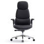 Luxury High-back Leather Executive Office Chair With Wingback Design