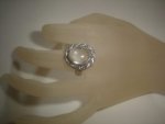 Clear Quartz .925 Sterling Silver Ring SRI37