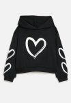PoP Candy Heart Print Hoodie - Black