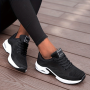 Women's Breathable Mesh Chunky Sneakers Casual Lace Up Outdoor Shoes Lightweight Low Top Sport Shoes