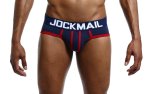 Jockmail Navy And Red Briefs