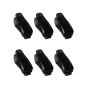 Car Visor Glasses/sunglasses & Ticket/credit Card Holder - Black - 6 Pack