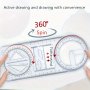 1PC Versatile Geometric Drawing Ruler - Swivel Design For Middle & High School Artistic Parabolic Templates Back-to-school Essential Cute Kawaii Stationery