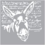Stencil Donkey Smile