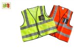 Reflective Safety Vest With Zip & Id Pouch