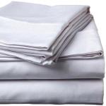 500 Thread Count Sateen Egyptian Cotton Flat SHEET - Silver - Super King 300 X 270CM