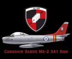 Canadair Sabre MK-2 341 Sqn Mouse Pad