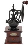 Wooden Vintage Manual Coffee Bean Grinder Wood Crusher Kitchen Tool Set