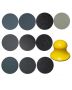 Hand Sander Block KIT-3ROUND Hand Sanding Blocks 100PCS 3SANDPAPER