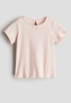 Ribbed Jersey Top - Light Pink
