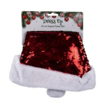 Xmas Dress Up Sequin Santa Hat 30X45CM