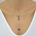 Luxury Design Ladies Exquisite Tiny Bead Y-shaped Pendant Necklace Female Daily Decor Neck Jewelry