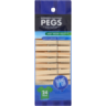 Basic Wooden Clothes Pegs 24-PACK