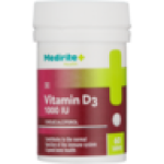 1000 Iu Vitamin D3 Tablets 60 Pack