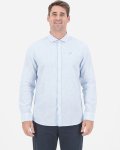 Yarn Dye Linen Shirt-skyway - 3XL