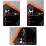 - A4 Display File Flip File 10 Sleeves - Pack Of 3