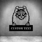 American Curl With Custom Text - 300MM Rust Coat