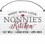 Made With Love In Grandma's Kitchen Sign By Studio R12| 6" X 11"| Gift For Grandma Gift From Grandson Or Granddaughter Mother's