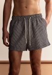 Patterned Swim Shorts - Dark Brown Patterned