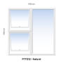 Aluminum Window Natural PTT1212 W1190 X H1190MM