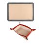 2 Pieces Silicone Fiber Baking Mats With Buckle Flat Baking Sheet Liner