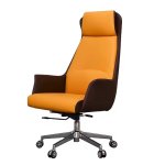 Modern Executive Swivel Office Chair With Steel Base