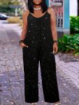 Plus Size Pocket Cami Jumpsuit Casual Sleeveless Jumpsuit For Summer Women's Plus Sizeclothing