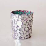Lilac Mosaic Glass Candle Holder Vase – 7.5X7CM