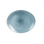 Churchill - Raku Topaz Blue Oval Coupe Plate 31.7 X 25.5CM Set Of 12