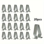 20PCS 22MM 0.86IN Car Door Strip Lining Metal Fastener Clips For Vw Seat For Audi A4 A6 For Golf 6 Car Trunk Tailgate Retainer C