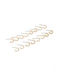 Goldair Gold Plain Open Hoop Earrings 8-PACK