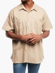 Jeep Mens Workshirt In Khaki - Khaki 5XL