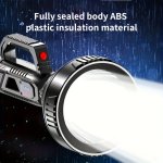 Multi-functional LED Flashlight: Outdoor Night Lighting Waterproof USB Charging 3 Modes 1200MAH Battery 0-200M Range
