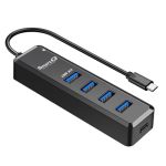 Smartq USB C Hub 4 Ports USB Hub With 4 USB 3.0 Ports Powered Type-c Splitter For Laptop Macbook Pro Imac Ipad Pro Chromebook